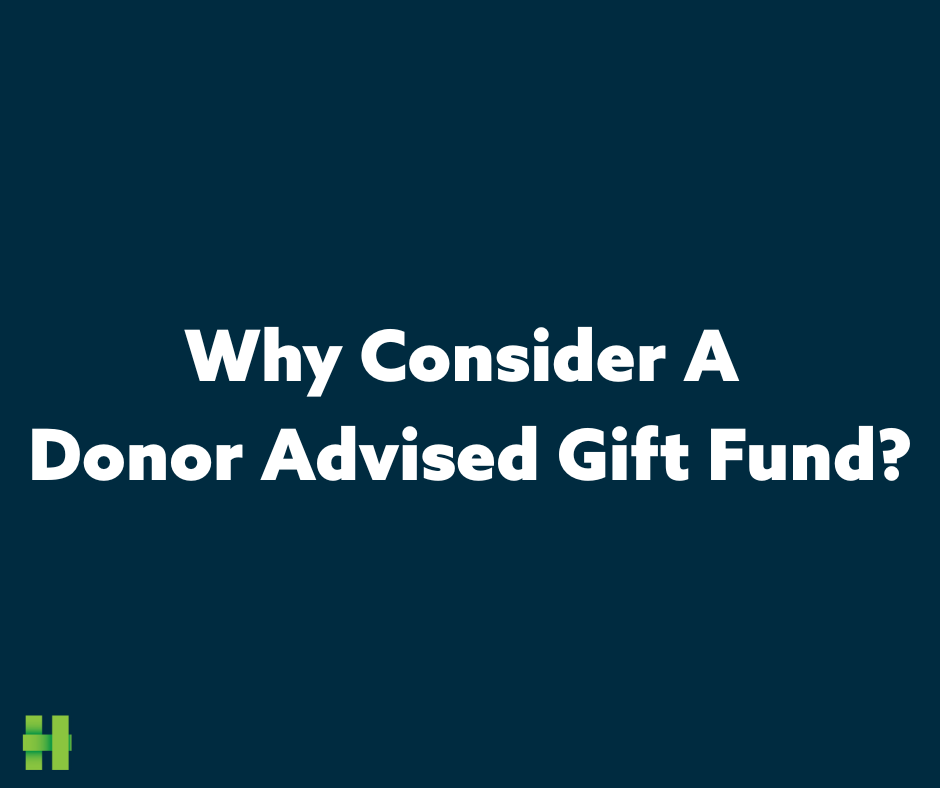 Donor advised gift fund considerations