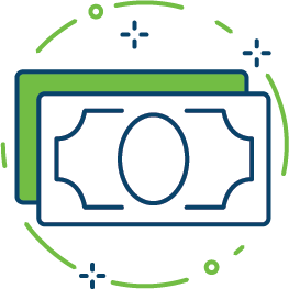 An illustration of paper money.