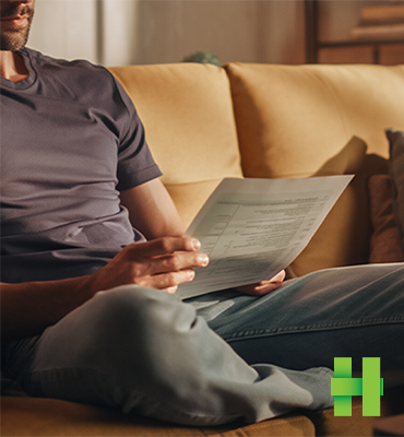 person looking at documents