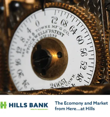 A bronze stock exchange clock.