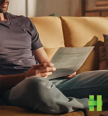 person looking at documents
